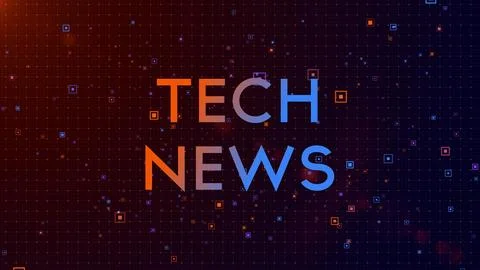 Futuristic Tech News Digital Background with Glowing Grid イラスト素材
