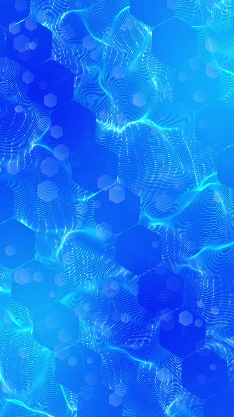 Futuristic Tech Sci Fi Hexa tech corporate blue background. cyberspace. Abstract Stock Footage 341900946