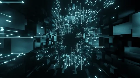 Futuristic Tech Tunnel Stock Footage 340265273