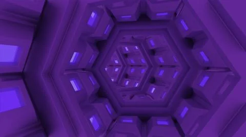 Futuristic technical tunnel. Design. 3D tunnel with elements of futuristic Stock Illustration