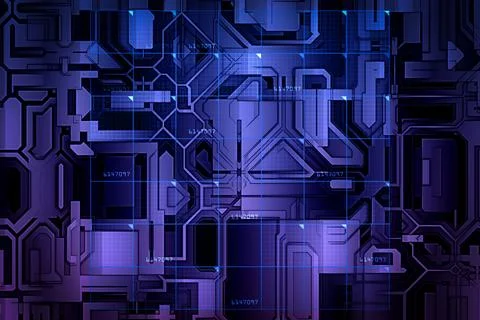 Futuristic techno design of big data background wallpaper, illustration Stock Illustration