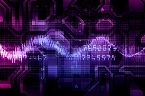 Futuristic techno design of big data background wallpaper, illustration Stock Illustration