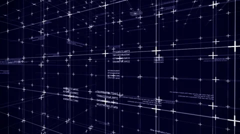 Futuristic technological abstract grid background with code text. Stock Footage 67185900