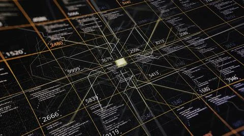 Futuristic technological abstract motion background, seamless loop. Animation Stock Illustration