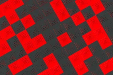 Futuristic technological background made from extruded rectangular shapes Stock Illustration