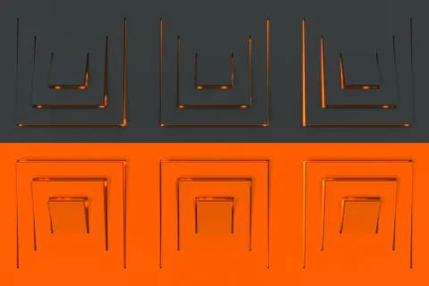 Futuristic technological background made from extruded rectangular shapes Stock Illustration