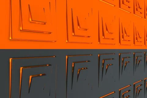 Futuristic technological background made from extruded rectangular shapes Stock Illustration