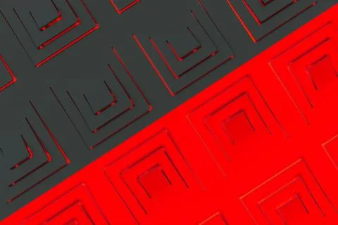 Futuristic technological background made from extruded rectangular shapes Stock Illustration