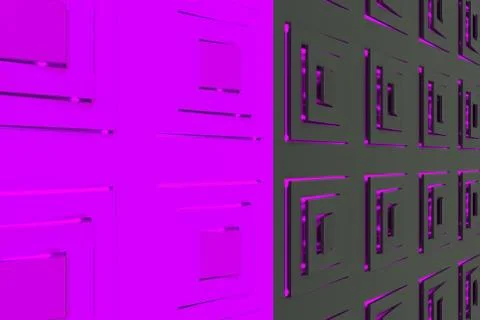 Futuristic technological background made from extruded rectangular shapes Stock Illustration