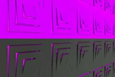 Futuristic technological background made from extruded rectangular shapes Illustrazione stock