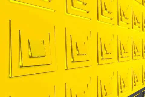 Futuristic technological background made from extruded rectangular shapes Illustrazione stock