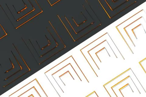 Futuristic technological background made from extruded rectangular shapes Stock Illustration