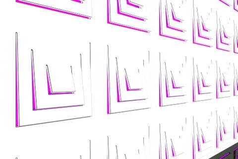 Futuristic technological background made from extruded rectangular shapes 库存插图