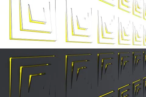 Futuristic technological background made from extruded rectangular shapes 库存插图