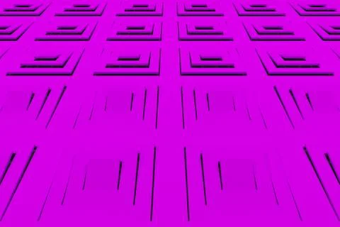 Futuristic technological background made from extruded rectangular shapes 库存插图