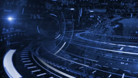 Futuristic technological background.HUD Sci Fi elements.Global connection Stock Footage 161246210