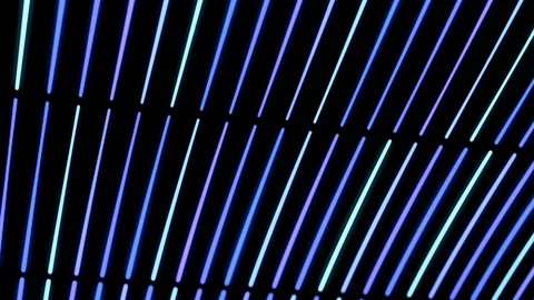 Futuristic technological concept, abstract wavy net of horizontal blue lines Stock Footage 119034930