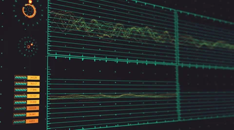 Futuristic Technological Interface Background Stock Footage 44788688