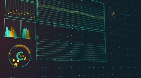 Futuristic Technological Interface Background 動画素材 44788719