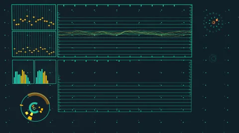 Futuristic Technological Interface Background Stock Footage 44788738