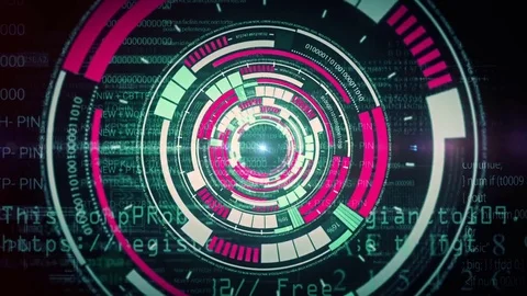 Futuristic Technological intro with optical flares. Stock Footage 78809695