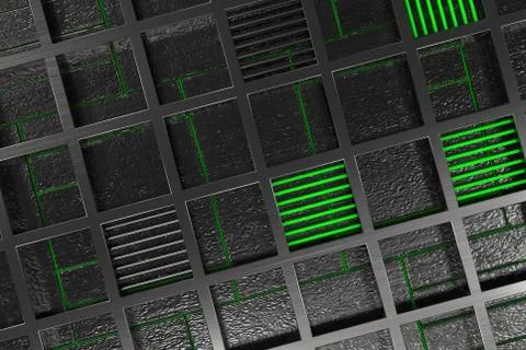 Futuristic technological or industrial background made from brushed metal g.. Ilustración de archivo