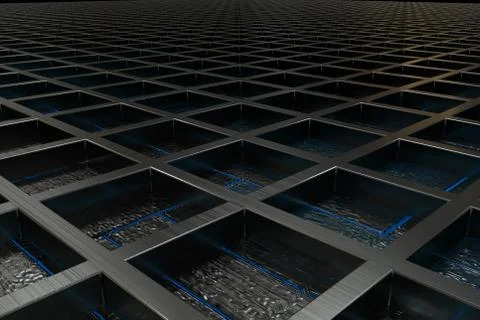 Futuristic technological or industrial background made from brushed metal g.. Ilustración de archivo