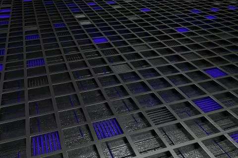Futuristic technological or industrial background made from brushed metal g.. Ilustración de archivo