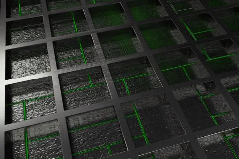 Futuristic technological or industrial background made from brushed metal g.. Ilustración de archivo