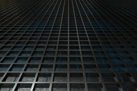 Futuristic technological or industrial background made from brushed metal g.. Illustrazione stock