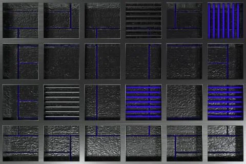 Futuristic technological or industrial background made from brushed metal g.. Ilustración de archivo