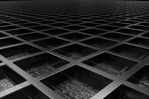 Futuristic technological or industrial background made from brushed metal g.. Ilustración de archivo