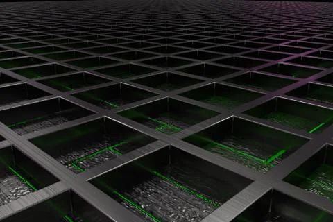 Futuristic technological or industrial background made from brushed metal g.. Ilustración de archivo