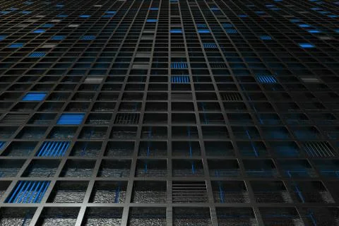 Futuristic technological or industrial background made from brushed metal g.. Ilustración de archivo