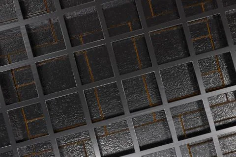 Futuristic technological or industrial background made from brushed metal g.. Ilustración de archivo