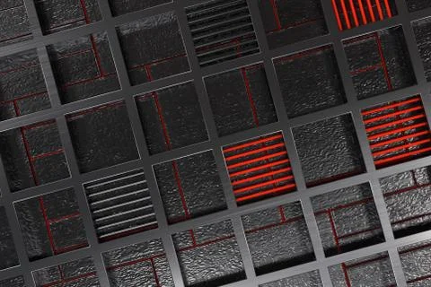 Futuristic technological or industrial background made from brushed metal g.. Ilustración de archivo