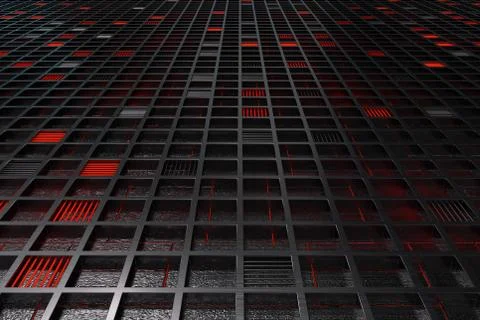 Futuristic technological or industrial background made from brushed metal g.. Ilustración de archivo