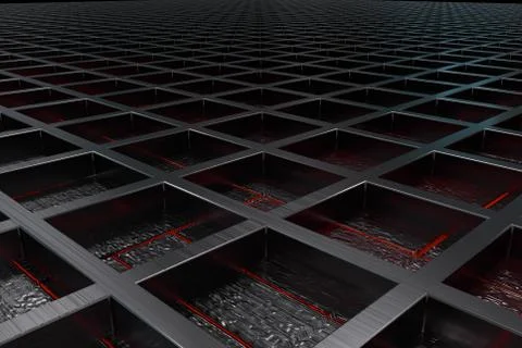 Futuristic technological or industrial background made from brushed metal g.. Stock Illustration