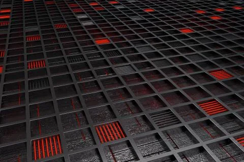 Futuristic technological or industrial background made from brushed metal g.. Ilustración de archivo