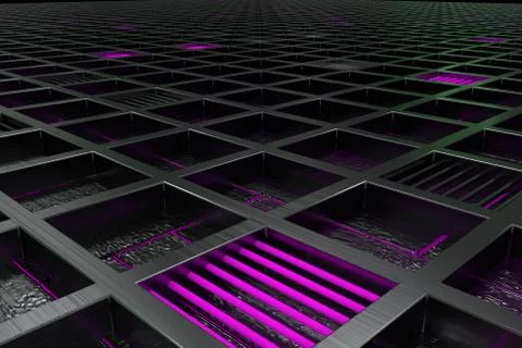 Futuristic technological or industrial background made from brushed metal g.. Ilustración de archivo