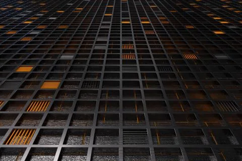 Futuristic technological or industrial background made from brushed metal g.. Ilustración de archivo