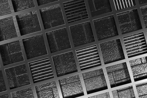Futuristic technological or industrial background made from brushed metal g.. Ilustración de archivo