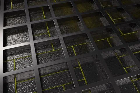 Futuristic technological or industrial background made from brushed metal g.. Ilustración de archivo