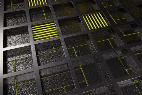 Futuristic technological or industrial background made from brushed metal g.. Ilustración de archivo
