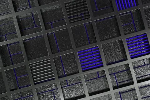 Futuristic technological or industrial background made from brushed metal g.. Ilustración de archivo