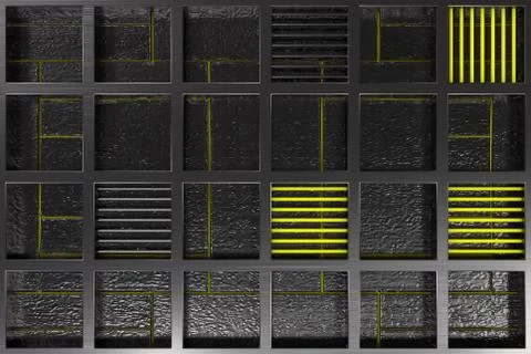 Futuristic technological or industrial background made from brushed metal g.. Ilustración de archivo