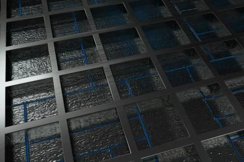 Futuristic technological or industrial background made from brushed metal g.. Ilustración de archivo