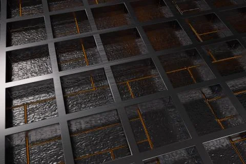 Futuristic technological or industrial background made from brushed metal g.. Ilustración de archivo