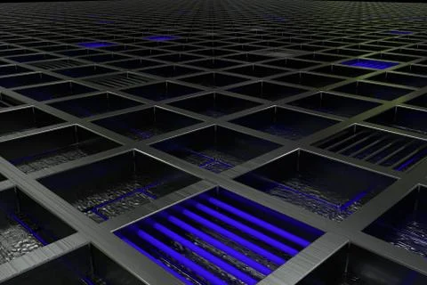 Futuristic technological or industrial background made from brushed metal g.. Ilustración de archivo