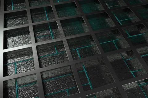 Futuristic technological or industrial background made from brushed metal g.. Ilustración de archivo